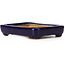 Rectangular blue bonsai pot by Hattori - 87 x 65 x 16 mm