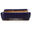 Rectangular blue bonsai pot by Hattori - 87 x 65 x 16 mm