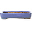 Rectangular blue bonsai pot by Hattori - 87 x 65 x 16 mm