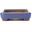 Rectangular blue bonsai pot by Hattori - 87 x 65 x 16 mm