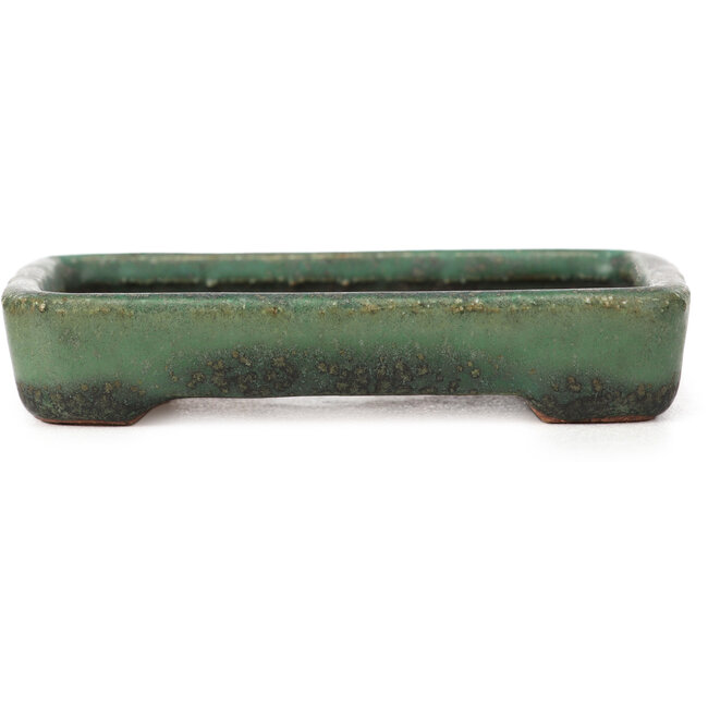 Maceta de bonsái verde rectangular de Hattori - 87 x 65 x 16 mm