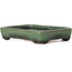 Rectangular green bonsai pot by Hattori - 87 x 65 x 16 mm