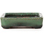 Maceta de bonsái verde rectangular de Hattori - 87 x 65 x 16 mm