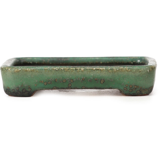 Rechthoekige groene bonsaipot van Hattori - 87 x 65 x 16 mm