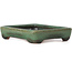 Vaso per bonsai rettangolare verde di Hattori - 87 x 65 x 16 mm