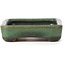 Rectangular green bonsai pot by Hattori - 87 x 65 x 16 mm