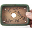 Pot à bonsaï vert rectangulaire par Hattori - 87 x 65 x 16 mm