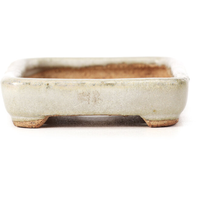 Vaso per bonsai rettangolare beige di Hattori - 87 x 65 x 16 mm