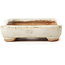 Pot à bonsaï rectangulaire beige par Hattori - 87 x 65 x 16 mm