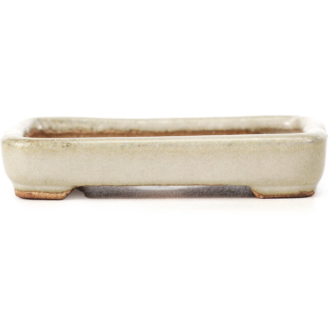 Maceta de bonsái rectangular beige de Hattori - 87 x 65 x 16 mm