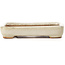 Rechteckige beige Bonsaischale von Hattori - 87 x 65 x 16 mm
