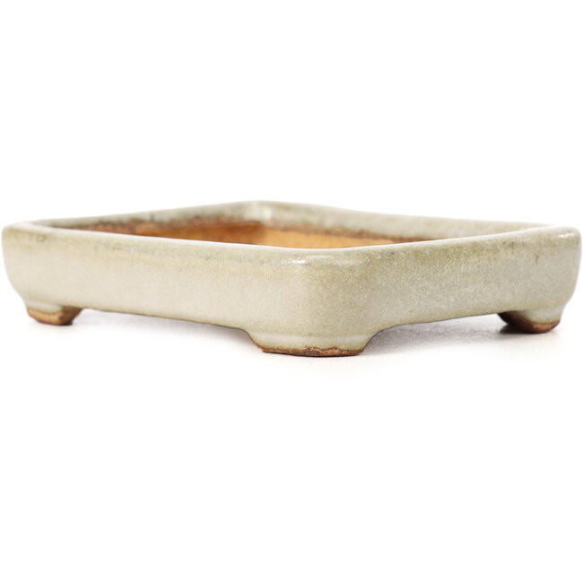Vaso per bonsai rettangolare beige di Hattori - 87 x 65 x 16 mm