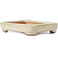 Pot à bonsaï rectangulaire beige par Hattori - 87 x 65 x 16 mm