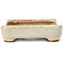 Maceta de bonsái rectangular beige de Hattori - 87 x 65 x 16 mm
