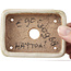 Maceta de bonsái rectangular beige de Hattori - 87 x 65 x 16 mm