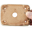 Pot à bonsaï rectangulaire beige par Hattori - 87 x 65 x 16 mm