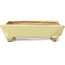Quadratische gelbe Bonsaischale von Hattori - 108 x 108 x 30 mm