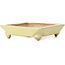 Quadratische gelbe Bonsaischale von Hattori - 108 x 108 x 30 mm