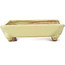 Pot à bonsaï carré jaune par Hattori - 108 x 108 x 30 mm