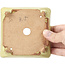 Quadratische gelbe Bonsaischale von Hattori - 108 x 108 x 30 mm