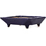 Pot à bonsaï carré bleu par Hattori - 108 x 108 x 30 mm