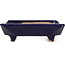 Square blue bonsai pot by Hattori - 108 x 108 x 30 mm