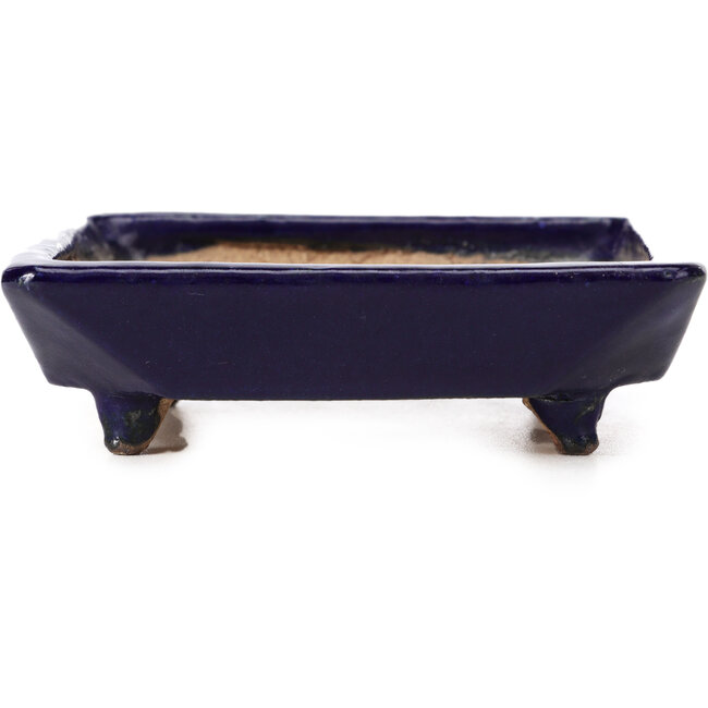 Maceta de bonsái cuadrada azul de Hattori - 108 x 108 x 30 mm