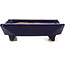 Square blue bonsai pot by Hattori - 108 x 108 x 30 mm