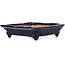 Quadratische blaue Bonsaischale von Hattori - 115 x 115 x 30 mm