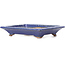 Rectangular blue bonsai pot by Hattori - 126 x 100 x 23 mm