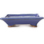 Rectangular blue bonsai pot by Hattori - 126 x 100 x 23 mm