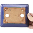 Rechteckige blaue Bonsaischale von Hattori - 126 x 100 x 23 mm