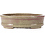 Ovale rood en beige bonsai pot van Hattori - 128 x 101 x 74 mm