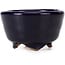 Round blue bonsai pot by Hattori - 63 x 63 x 38 mm