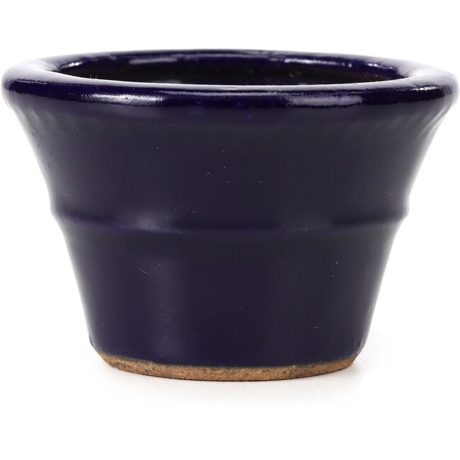 Maceta de bonsái redonda azul de Hattori - 79 x 79 x 53 mm