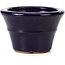 Vaso per bonsai rotondo blu di Hattori - 79 x 79 x 53 mm