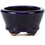 Vaso per bonsai rotondo blu di Hattori - 64 x 64 x 36 mm