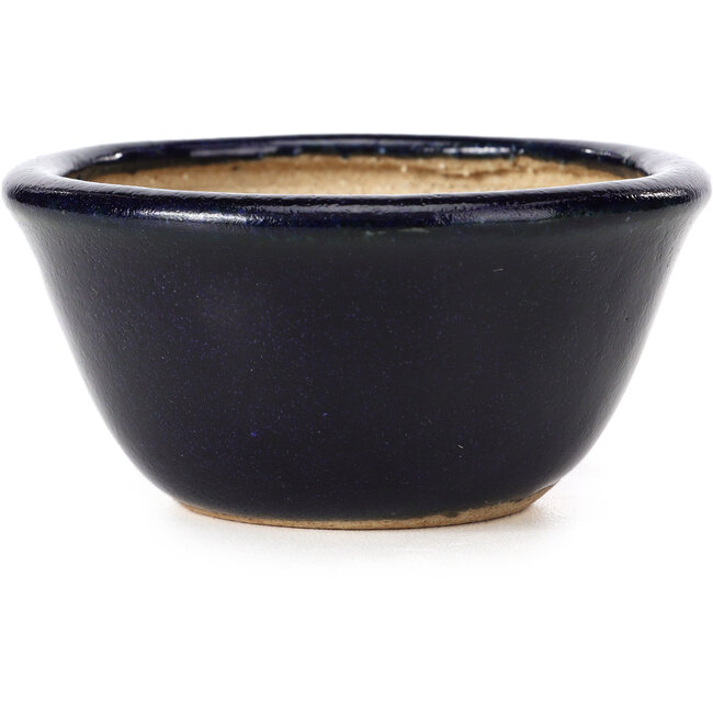 Pot à bonsaï rond bleu par Hattori - 78 x 78 x 37 mm