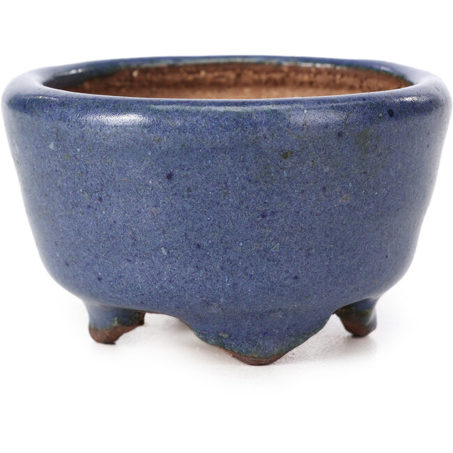 Maceta de bonsái redonda azul de Hattori - 64 x 64 x 37 mm