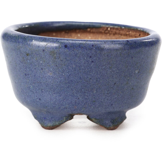 Maceta de bonsái redonda azul de Hattori - 64 x 64 x 37 mm