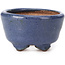 Round blue bonsai pot by Hattori - 64 x 64 x 37 mm