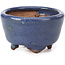 Round blue bonsai pot by Hattori - 64 x 64 x 37 mm