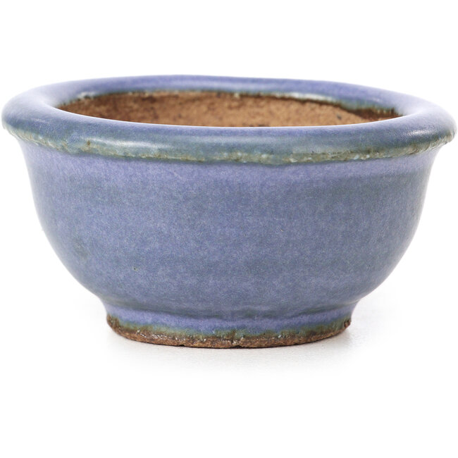 Maceta de bonsái redonda azul de Hattori - 62 x 62 x 32 mm