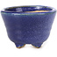 Round blue bonsai pot by Hattori - 85 x 85 x 56 mm