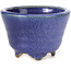 Round blue bonsai pot by Hattori - 85 x 85 x 56 mm