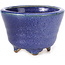 Vaso per bonsai rotondo blu di Hattori - 85 x 85 x 56 mm