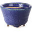 Vaso per bonsai rotondo blu di Hattori - 85 x 85 x 56 mm