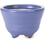 Round blue bonsai pot by Hattori - 85 x 85 x 58 mm