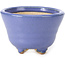 Round blue bonsai pot by Hattori - 85 x 85 x 58 mm