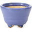 Round blue bonsai pot by Hattori - 85 x 85 x 58 mm